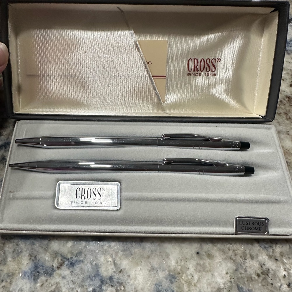 Cross pen & pencil set chrome 3501